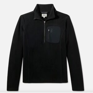 Bass Women’s Black Quarter Zip Athleisure Fleece Fitted Sporty Chic